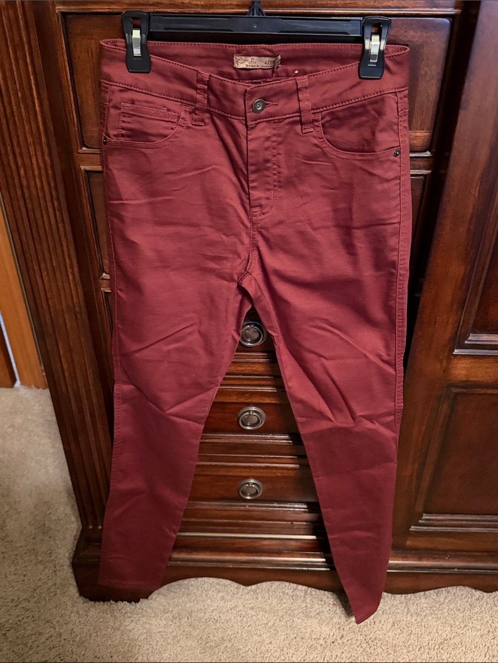 Prana Womens Burgundy Pants